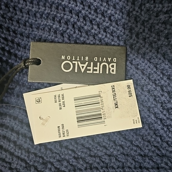 Buffalo David Bitton Men's Wafron Sweater Navy Blue Size XXL - Picture 2 of 2